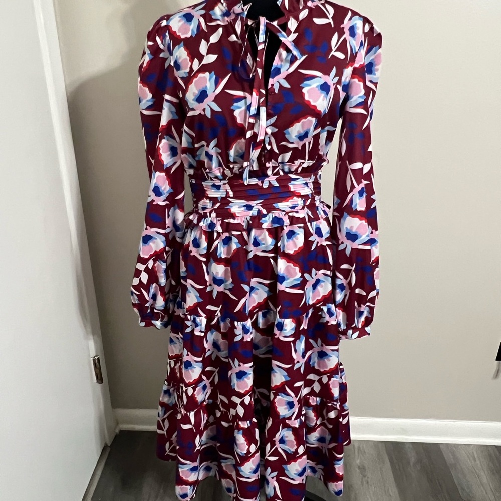 Stellah Multicolor Floral Long Sleeve Dress